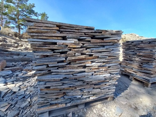 Плитняк златолит серебристый для фасада купить в Амурской области