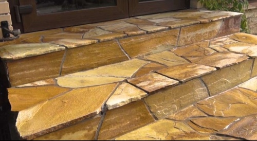 Плитняк златолит жёлтый золотистый для отмостки купить в Амурской области