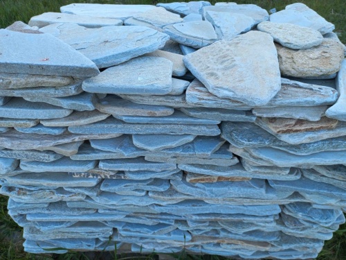 Плитняк златолит зелёный галтованный для цоколя купить в Амурской области