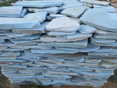 Плитняк златолит зелёный галтованный для цоколя купить в Амурской области